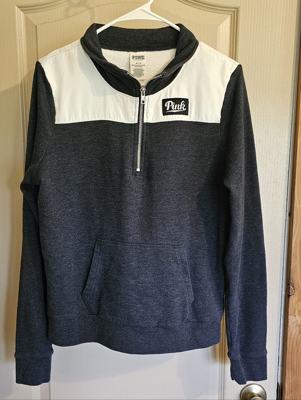 Vintage VS PINK Quarter Zip Pullover Sweater Size M